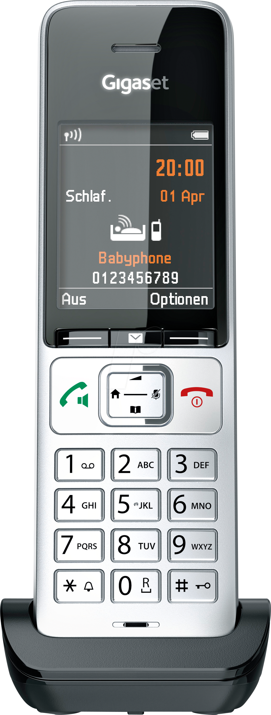 GIGASET C500HX - DECT Telefon, 1 Mobilteil, silber/schwarz von GIGASET COMMUNICATIONS