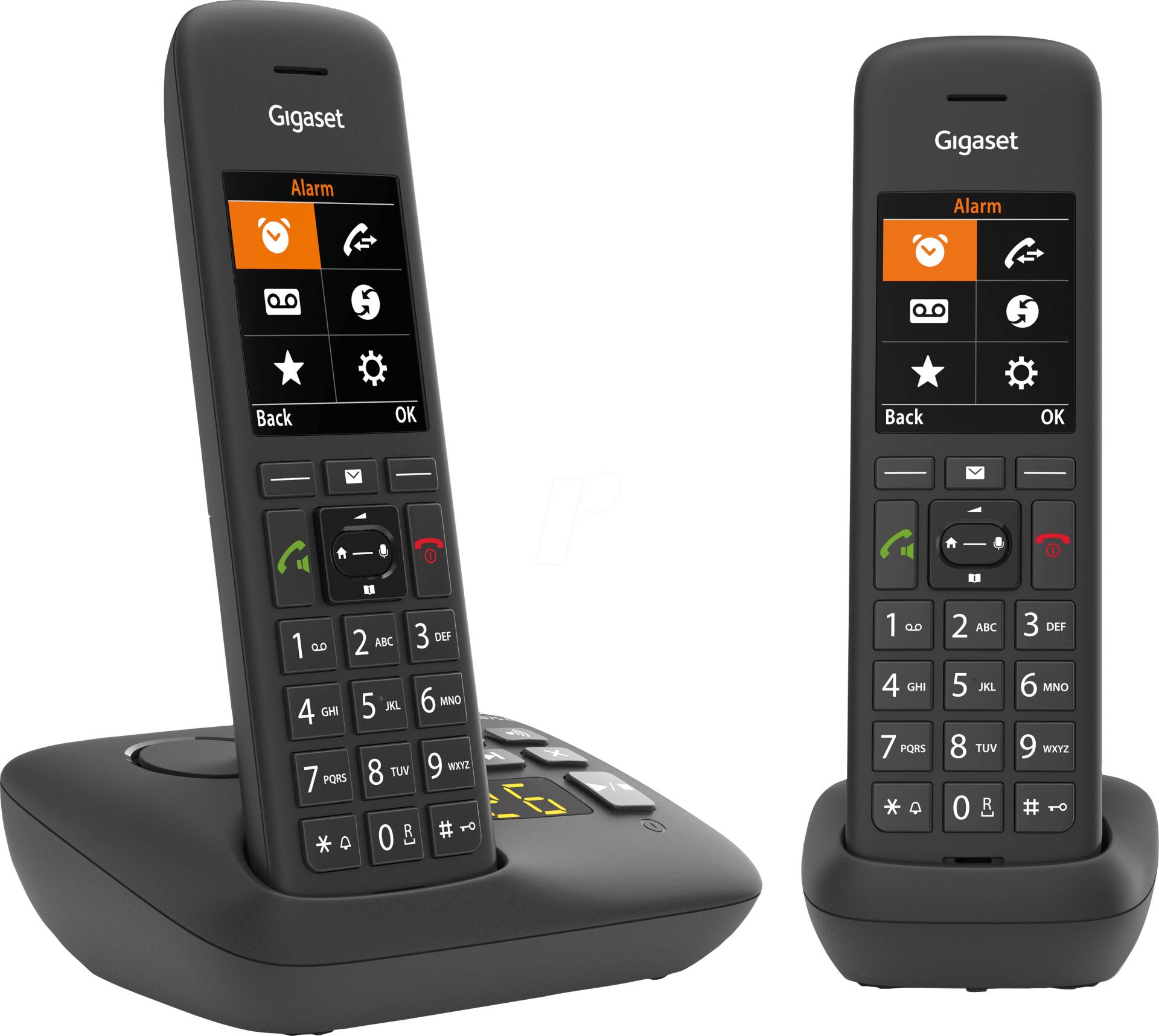 GIGASET C575ADSW - DECT Telefon, 2 Mobilteile, Anrufbeantworter, schwarz von GIGASET COMMUNICATIONS