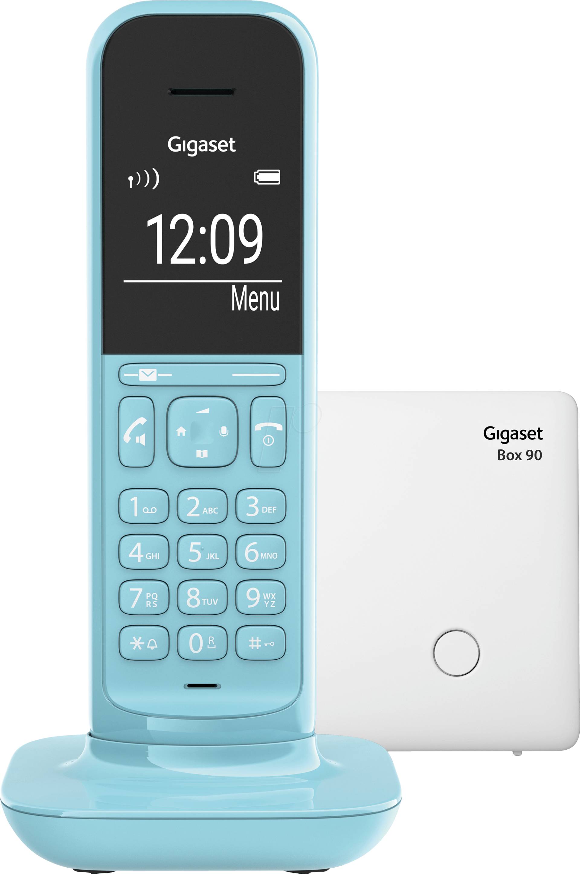 GIGASET CL390B - DECT Telefon, 1 Mobilteil mit Ladeschale, Basisstation, blau von GIGASET COMMUNICATIONS