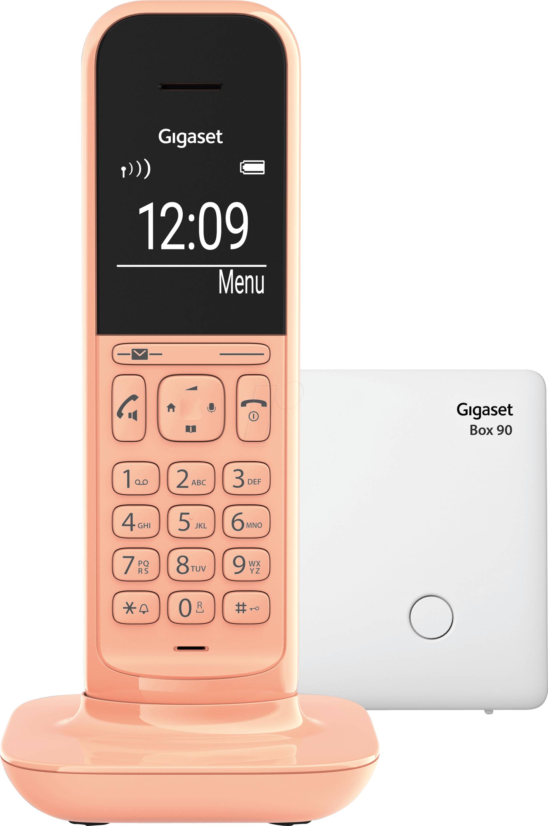 GIGASET CL390C - DECT Telefon, 1 Mobilteil mit Ladeschale, Basisstation, orange von GIGASET COMMUNICATIONS