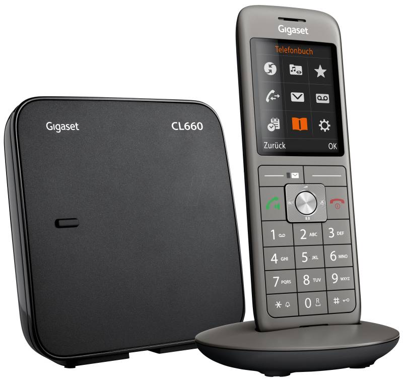 GIGASET CL660 - DECT Telefon, 1 Mobilteil mit Ladeschale, schwarz von GIGASET COMMUNICATIONS