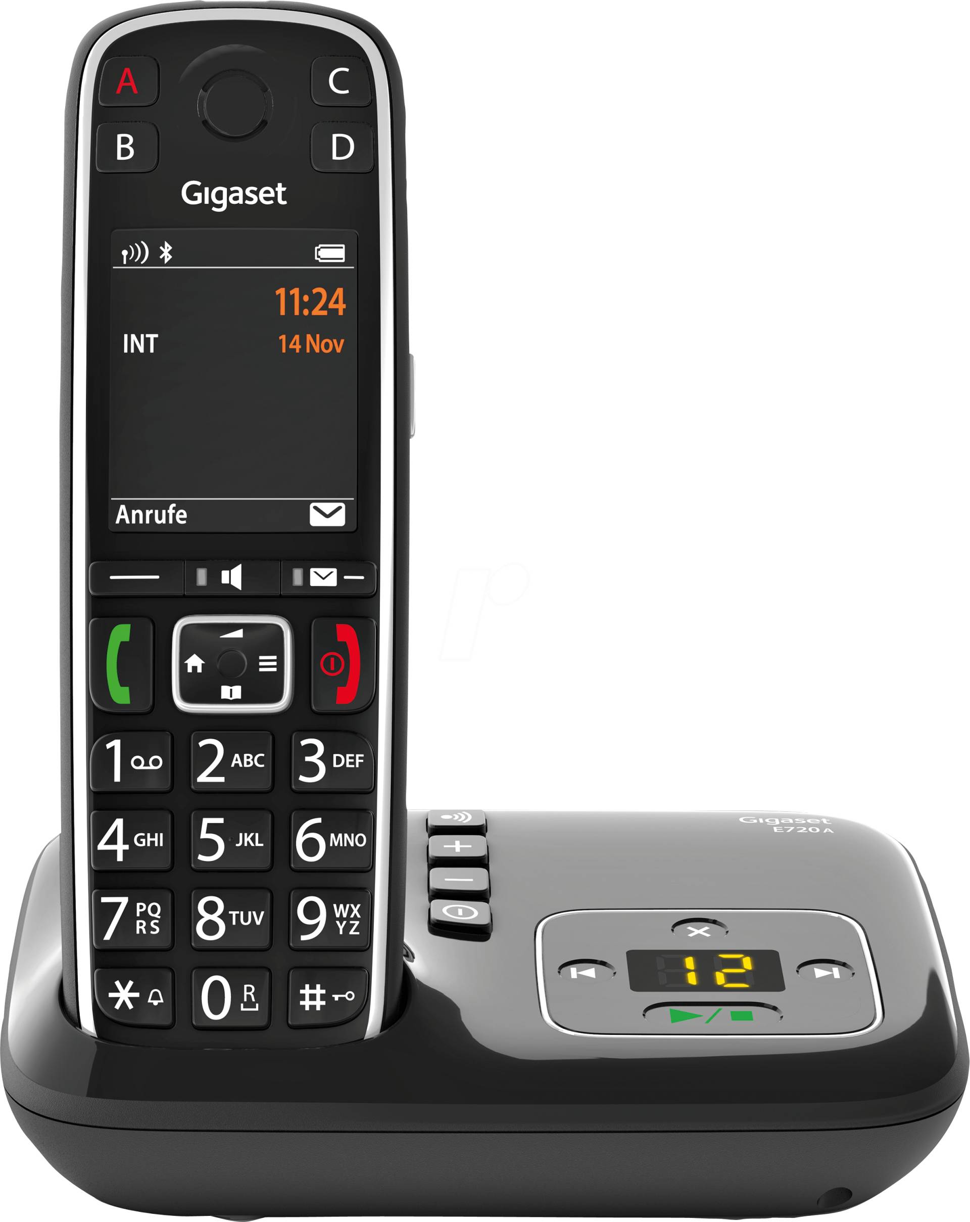 GIGASET E720A - DECT Telefon, 1 Mobilteil, Anrufbeantworter, schwarz von GIGASET COMMUNICATIONS