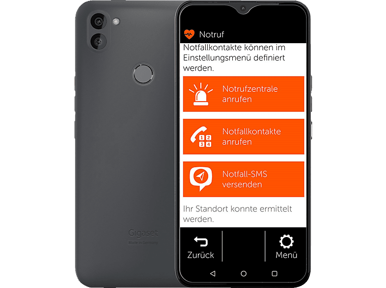 GIGASET GS5 senior 64 GB Dark Titanium Grey Dual SIM von GIGASET