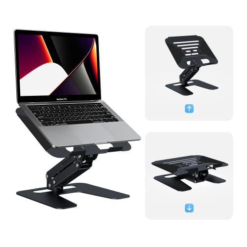 GIISSMO Laptopständer, höhenverstellbarer Laptop-Riser, belüfteter Aluminium-Notebookhalter für Schreibtisch, kompatibel mit 10-17'' MacBook Pro/Air, Dell, Lenovo, Samsung, Acer, Huawei MateBook von GIISSMO