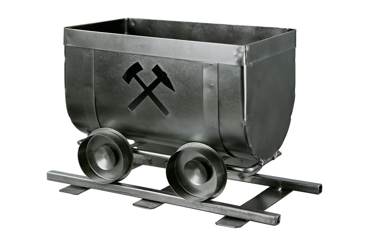 GILDE Bierflaschenhalter Flaschenhalter Förderwagen Ruhrpott – Stilvoller Hingucker aus Metall GILDE Bierflaschenhalter Flaschenhalter Förderwagen Ruhrpott – Stilvoller Hingucker aus Metall von GILDE