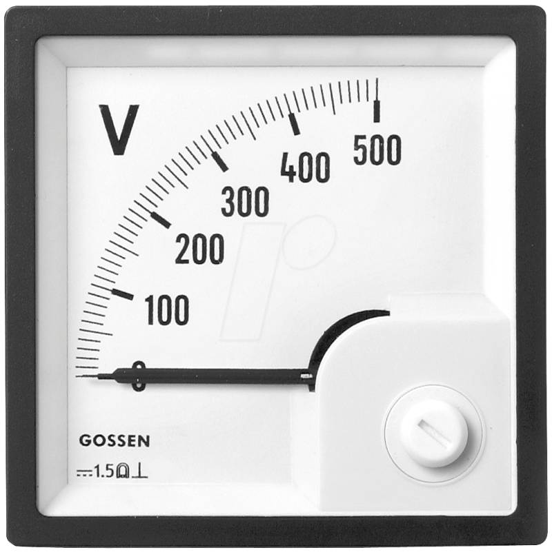 DQB 72-25V - Drehspul-Messwerk 0-25 V, 72x72 mm von GILGEN, MÜLLER & WEIGERT