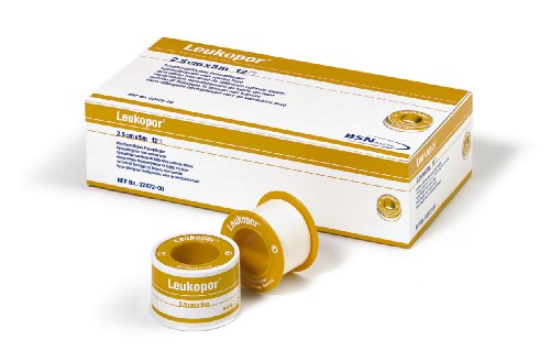 BSN - Leukopor, Vlies-Fixierungspflaster, Verbände, sehr empfindliche Haut, weiße Farbe, Maße 9,2 m x 5 cm, Packung mit 6 Rollen. BSN - Leukopor, Vlies-Fixierungspflaster, Verbände, sehr empfindliche Haut, weiße Farbe, Maße 9,2 m x 5 cm, Packung mit 6 Rollen. von BSN medical
