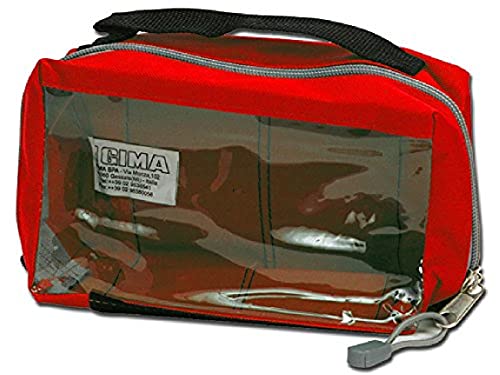 GIMA 27180 E1 Quadrierte Tasche mit Fenster und Griff, Rot von GIMA