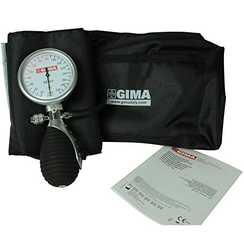 GIMA Blutdruckmessgerät Boston mit schwarzem Armband für Erwachsene aus Nylon von GIMA