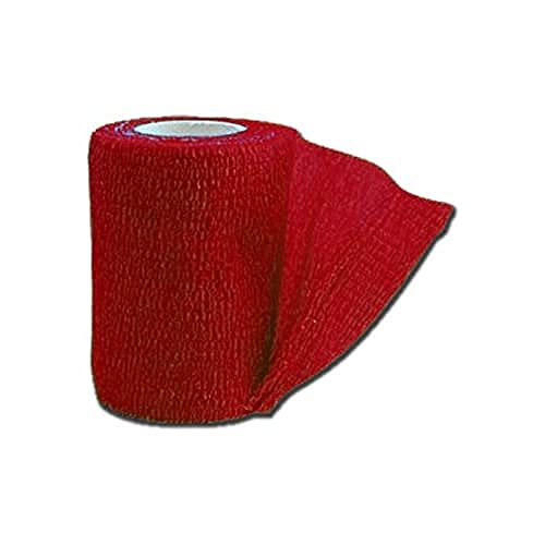 GIMA - Bunte Previtnt Bandagen aus Vliesstoff, selbstklebend, rot, 10 cm x 4,5 m, Packung 10 Stück, 34739 von GIMA