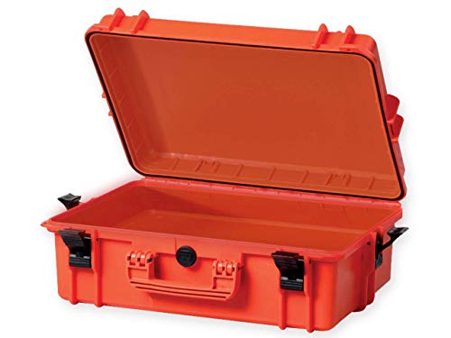 GIMA Case 500, Großer, Hermetischer und Robuster Orangefarbener Kunststoffkoffer, Ohne Innenliegenden Schaumstoff, IP67-Zertifiziert von GIMA