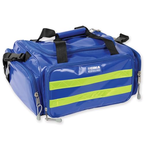 GIMA - Emergency Bag, Blaue Farbe, Polyester, PVC-beschichtet, Notfall, Trauma, Rettungsdienst, ärztliche, Erste Hilfe, Krankenpfleger, Mehrtaschenbeutel für Sanitäter, 35x45x21 cm von GIMA