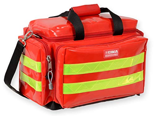 GIMA - Emergency Smart Bag, Rot Farbe, Polyester, PVC-beschichtet, leere, Trauma, Rettungsdienst, ärztliche, Erste Hilfe, Krankenpfleger, Mehrtaschenbeutel für Sanitäter, 55x35x38 cm von GIMA