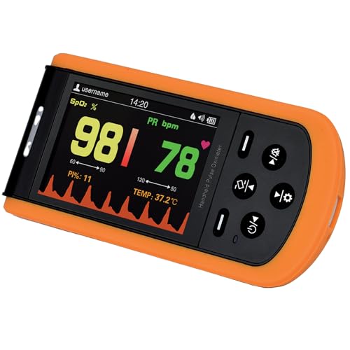 GIMA OXY-110 Digitales Pulsoximeter: genaue Überwachung der Blutsauerstoffsättigung (SpO2) und der Herzfrequenz, tragbares Fingerpulsoximeter, SpO2 - Mehrsprachiges Handbuch von GIMA