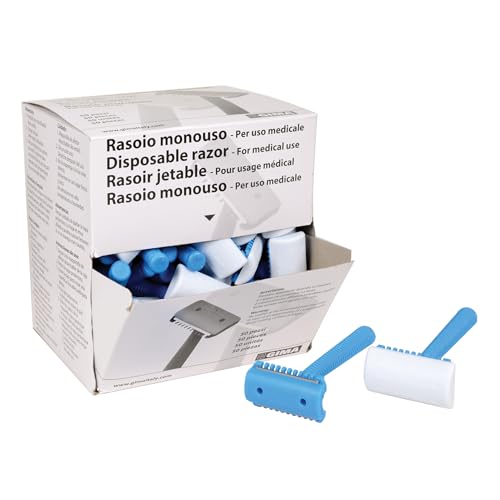 GIMA SUMBOW HOLDING MEDICAL INSTRUMENTS SM70022-1D Chirurgische Rasiermesser, Einzelklinge mit Kamm (50-er pack) von GIMA