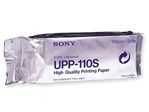GIMA Sony UPP-110S Ultraschallpapier, hochwertige Schwarzweiß-Monochrom-Druckunterstützung (Typ I), für Ultraschall- und Dental- und Mikroskopieanwendungen, A6-Format, Größe 110 mm x 20 m, 10 Rollen von GIMA