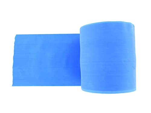 GIMA - Widerstandsband/Gummiband für Die Rehabilitation, Farbe Blau, Widerstandsstufe Stark, Größe 45 m x 14 cm x 0, 30 mm, latexfrei von GIMA