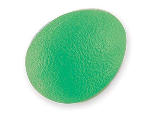 GIMA - eiförmiger Anti-Stress-Ball, Trainingsgerät für Finger, Hand und Handgelenk, für Die Rehabilitation, Widerstandsstufe Mittel, Farbe Grün von GIMA
