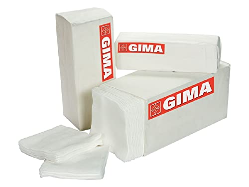 GiMa 35005 Baumwolle Schwamm Pad, 16-ply, Größe: 5 cm x 5 cm (1000 Stück) von GIMA