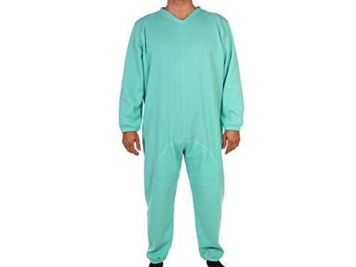Gima - Anti-Manipulations-Anzug, Sanitär Pyjama-Anzug für ältere Menschen und Patienten, Reißverschlussöffnung hinten, Wabenjersey, doppelt verstärkter Schritt, Größe L, grüne Farbe, Made in Italy von GIMA