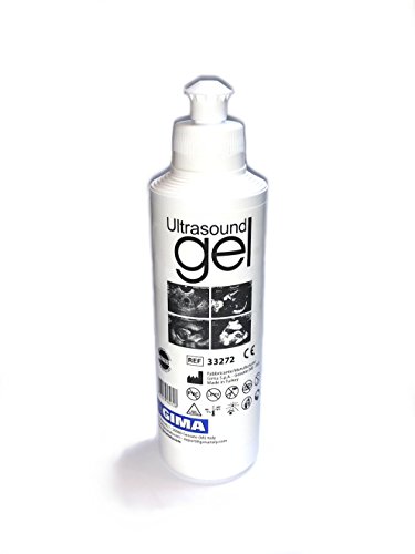 Gima - Blaues, hypoallergenes und wasserlösliches Ultraschallgel ohne Salze, Formaldehyde und Duftstoffe, 40 250-ml-Flaschen mit Dosierspitze von GIMA