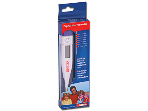 Gima - Digitales Fieberthermometer, °F, Genauigkeit ± 0.2°F, Speicher für letzten Messwert, akustischer Alarm, automatische Abschaltung von GIMA