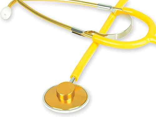 Gima - Einkopf-Stethoskop TRAD COLOR, Erwachsene, Y Farbe Gelb, Pavillon Ø 43,5 mm, Latexfrei, CE-Medizinprodukt von GIMA