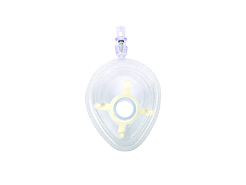 Gima - Einzelpatienten-Gesichtsmaske mit aufblasbarem Luftpolster, Größe n. 0, Neugeborene, Latexfrei, 1 Stück von GIMA