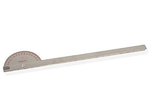 Gima - Goniometer mit langen Armen, für alle Gelenke, aus rostfreiem Edelstahl, in cm und Zoll, 35 cm 14", 360° von GIMA