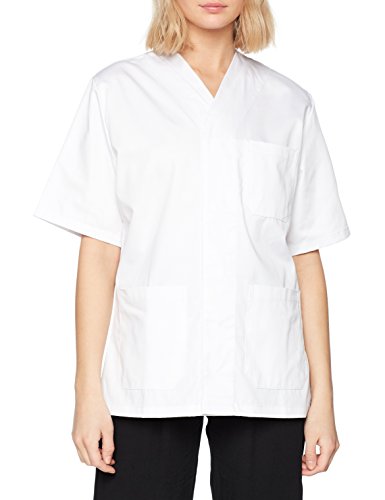 Gima - Kasack aus Baumwolle und Polyester, Krankenhausuniform, weiße Farbe, V-Ausschnitt, Halbärmel, 5 Druckknöpfe, Unisex, XXL-Größe, für Ärzte, Tierärzte, Krankenpfleger und Gesundheitspersonal Gima - Kasack aus Baumwolle und Polyester, Krankenhausuniform, weiße Farbe, V-Ausschnitt, Halbärmel, 5 Druckknöpfe, Unisex, XXL-Größe, für Ärzte, Tierärzte, Krankenpfleger und Gesundheitspersonal von GIMA