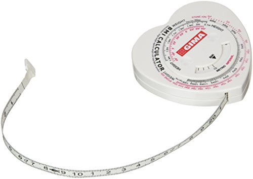 Gima - Körpermassband zur Berechnung des KMI (Körpermasseindex) oder BMI (Body Mass Index), in Zentimeter, Max 150 cm von GIMA
