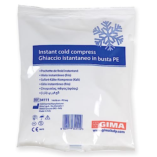 Gima - Praktische und funktionelle Sofort-Kälte-Kompresse aus PE, für Kryotherapie, Trauma und Schwellungen, 34111 von GIMA