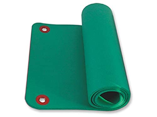Gima - Schaumstoffmatte, Matte mit 2 Ringen, für Pilates, freie Körperübungen, Gymnastik und Yoga, Abmessungen 180 x 60 x 1,6 cm, Farbe Grün. von GIMA