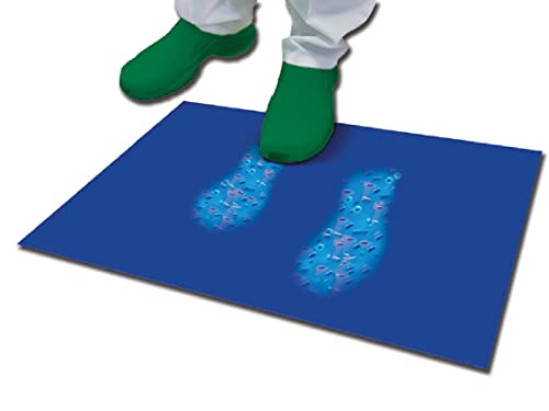 GIMA - Dekontaminationsmatte antibakteriell, 60x115 cm, 30 Lagen, 5er-Pack, blau, 36694 von GIMA