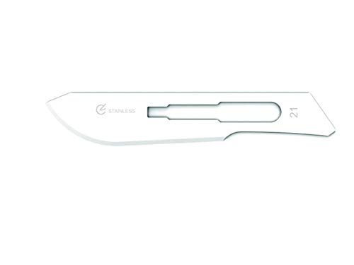 GIMA - Sterile Einwegklinge, aus Edelstahl, Nr. 21, 100er-Pack, 27025 von GIMA