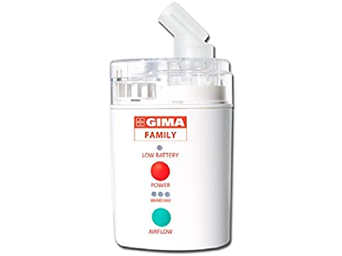 Gima - Ultraschall-Inhalator Family, geeignet für Personen jeden Alters, tragbar, klein, kompakt, schnelle Behandlung, niedriger Geräuschpegel. von GIMA