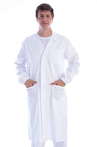 Gima - Weisser Arztmantel aus Baumwolle und Polyester, mit Druckknöpfen, Unisex, Größe XXL, für Ärzte und Medizin-/Biologiestudenten, für Kliniken, Krankenhäuser, Arztpraxen und Apotheken. von GIMA