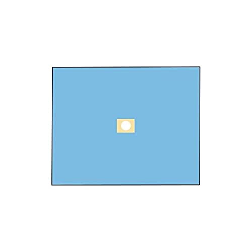 Mediberg OP-Abdecktuch mit Loch Ø 10 cm aus doppelt gekoppeltem Vliesstoff, saugfähig und wasserdicht, steril und wegwerfbar, 2 Lagen, hellblaue Farbe, Größe 120x150 cm, latexfrei, 25 Stück verpackt von GIMA