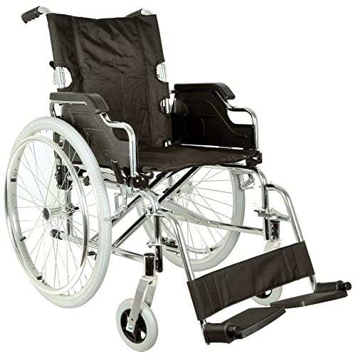 Royal - Rollstuhl mit Sitzfläche 46 cm, Stoff schwarz von GIMA