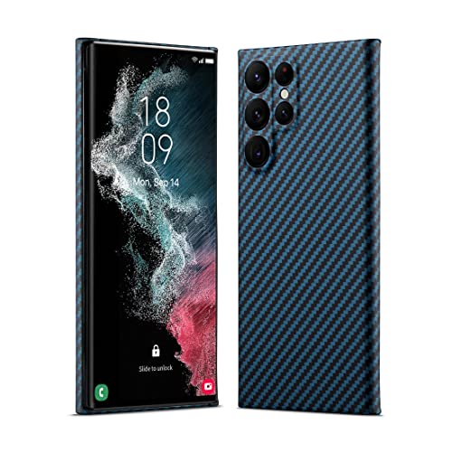 Schlanke und leichte Hülle aus Aramid-Kohlefaser für das Samsung Galaxy S23 Ultra (Blau) von GIMEHOHIG04