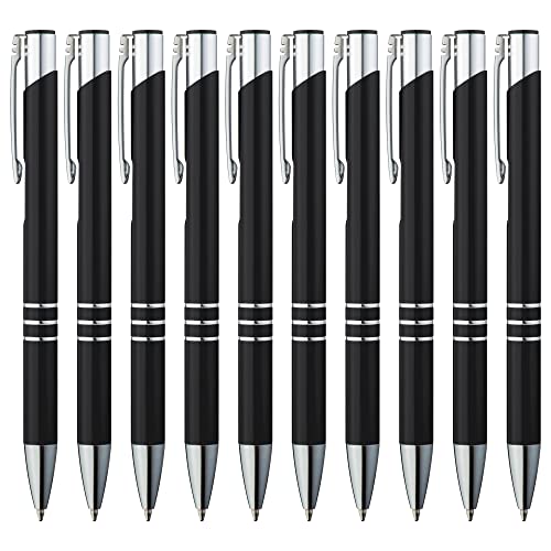 GIMEI® Metall Kugelschreiber 30 Stück | Premium Kugelschreiber Set Hochwertig, Kulli für einfaches & weiches Schreiben | Blauschreibender Kugelschreiber schwarz als optischer Hingucker von GIMEI