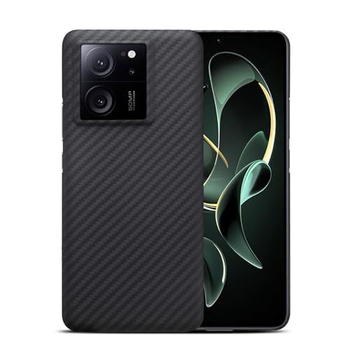 GIMENOHIG Ultradünne und leichte Aramid-Kohlefaser-Hülle für Xiaomi 13T Pro (Black) von GIMENOHIG