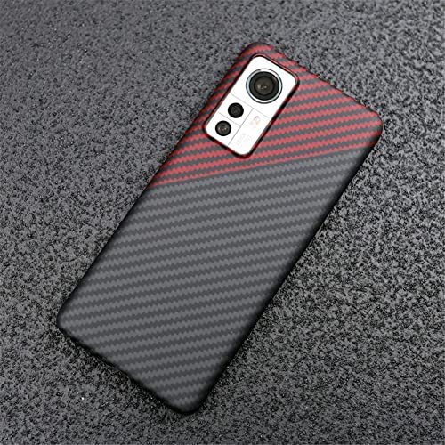 Schlanke und leichte Hülle aus Aramid-Kohlefaser für Xiaomi 12T / 12T Pro (rot schwarz) von GIMENOHIG04