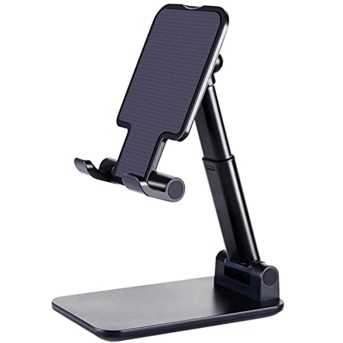GIMIRO Handy Ständer Verstellbare, Handy Halterung - Faltbarer Handyhalterung, Halter Tablet-Ständer mit Spiegel Kompatibel mit Phone 14 Pro Max Plus, 13 12 Pro S9 S10 (Black) von GIMIRO