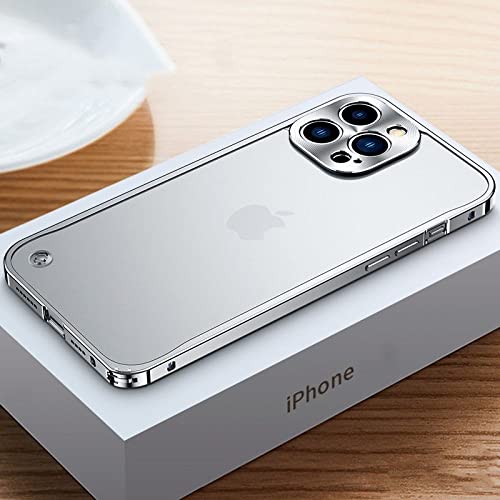 GINASH Galvanisierter Luxus-Metallrahmen für iPhone 11 12 13 14 Pro Max 12 13 Mini 14Plus mattierte Acryl-Rückplatte, Silber 1, für iPhone 12Pro GINASH Galvanisierter Luxus-Metallrahmen für iPhone 11 12 13 14 Pro Max 12 13 Mini 14Plus mattierte Acryl-Rückplatte, Silber 1, für iPhone 12Pro von GINASH