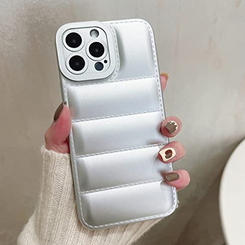 GINASH Luxus-Daunenjacke, The Puffer-Handyhülle für iPhone 14 11 12 13 Pro Max XR X XS 7 8 14 Plus, weiches Silikon, stoßfest, Candy-Abdeckung, Silber, für iPhone 13 GINASH Luxus-Daunenjacke, The Puffer-Handyhülle für iPhone 14 11 12 13 Pro Max XR X XS 7 8 14 Plus, weiches Silikon, stoßfest, Candy-Abdeckung, Silber, für iPhone 13 von GINASH