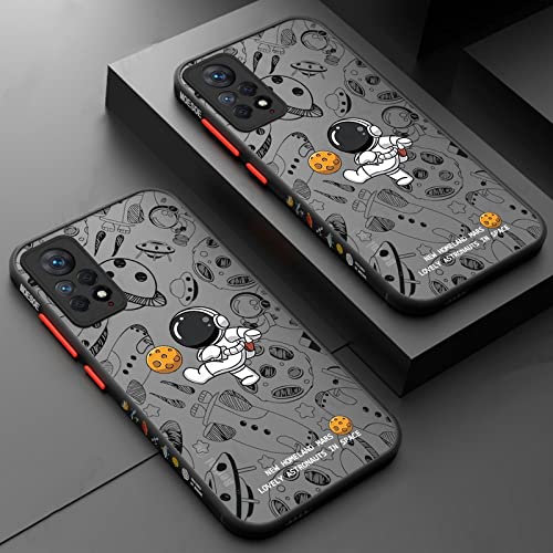 GINASH Space Astronaut Matte Hülle für Xiaomi für Redmi Note 11 10 9 Pro 11s 10s 9s 11E Mi 11T 10T 11 Lite 5G NE Poco F3 X3 Pro Cover, AZ96, T1, für Mi 11T (11T Pro) von GINASH