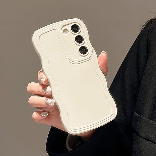 GINASH Weiche lockige Welle Fame-Hülle für Samsung S23 Ultra S22 Plus S21 S20 FE A53 5G A52 A14 A34 A54 A23, einfarbige Silikon-Rückseite, Beige, für Samsung A54 5G GINASH Weiche lockige Welle Fame-Hülle für Samsung S23 Ultra S22 Plus S21 S20 FE A53 5G A52 A14 A34 A54 A23, einfarbige Silikon-Rückseite, Beige, für Samsung A54 5G von GINASH