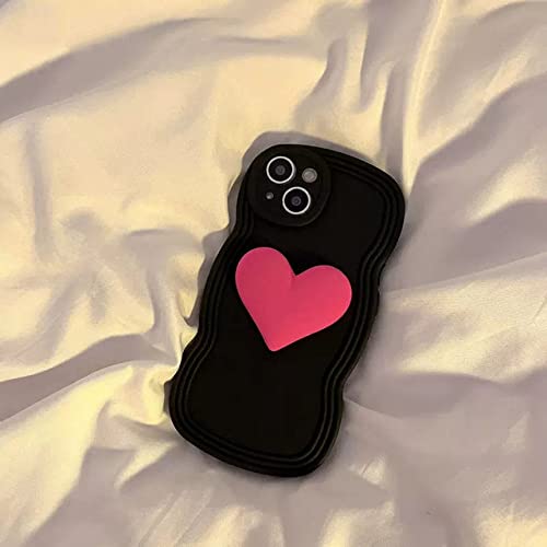Loving liquidSilicone Waves Handyhülle für Huawei P30 Lite P30Pro P20 P40 P50 Mate 50 40 30 20 Pro Y9S Y9 Prime 2019 Softcover, schwarzes Herz, für Huawei Mate 20 Pro von GINASH