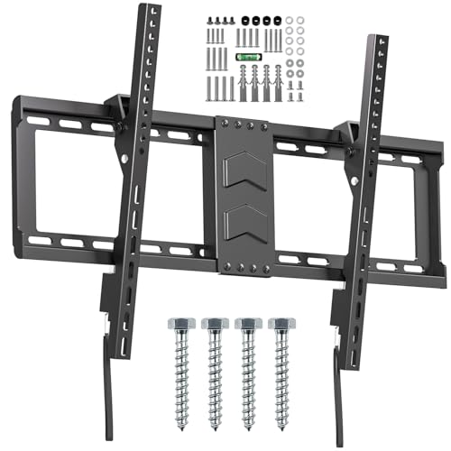 TV Wandhalterung, Fernseher Halterung für 37-82 Zoll Fernseher, Mit Schnellverschluss Wand Fernsehhalterung, Max VESA 600 x 400 mm, hält bis zu 60 kg/132 lb von GINKGO